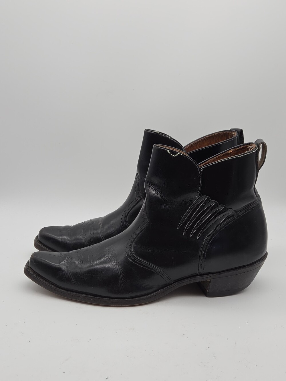 Rare ACME Wing Vintage Western Boots Black Size 13 D